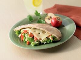 Crab & Pea Pod Pita Recipe | Land O'Lakes